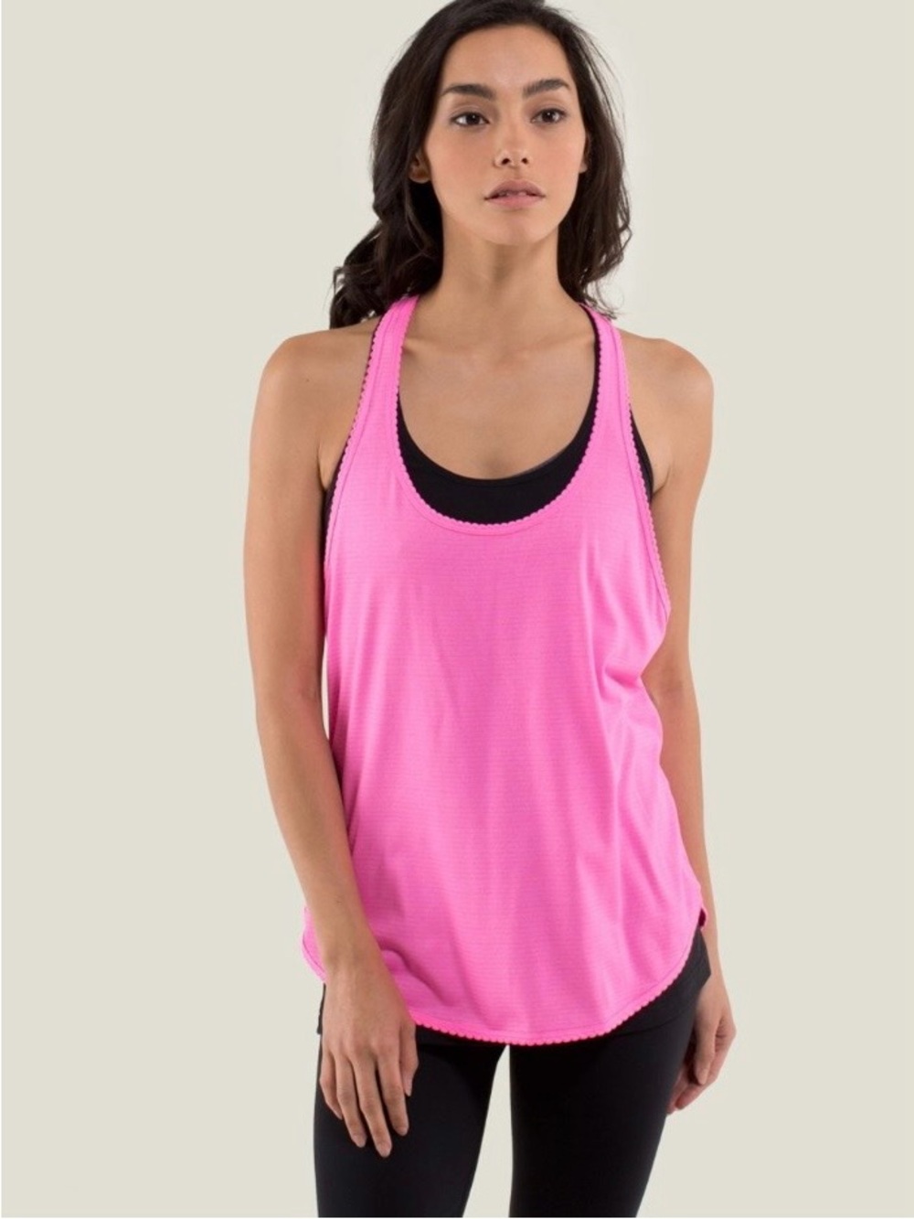 lululemon athletica 105F Singlet in Heathered Zing Pink